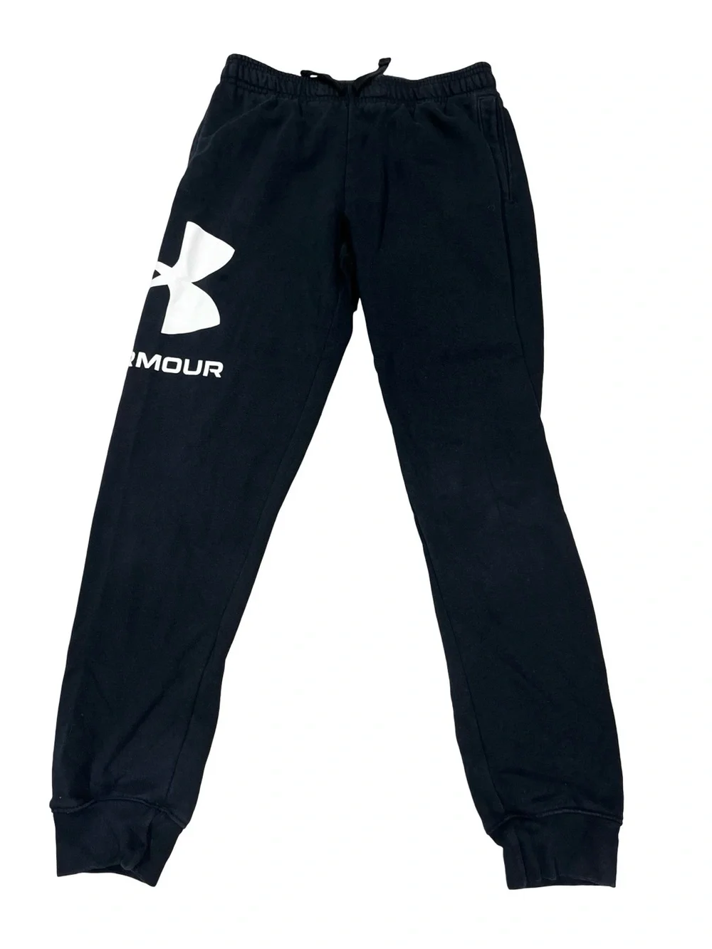 Under Armour Kids Black Jogger Sweatpants with White Logo